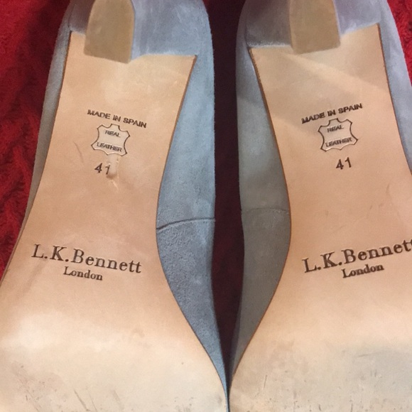 L. K. Bennett Size US 10 - 10 1/2 UK 41 Suede Leather - Picture 10 of 10